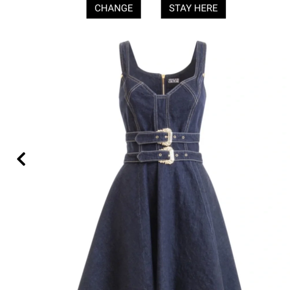 Authentic Versace Couture jean dress, size 4-6 US - Picture 3 of 16
